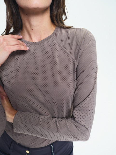 Jazz - Micro-Perforated Long-Sleeve Equestrian T-Shirt