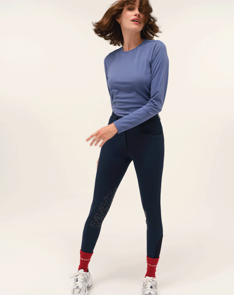 Jazz - Micro-Perforated Long-Sleeve Equestrian T-Shirt